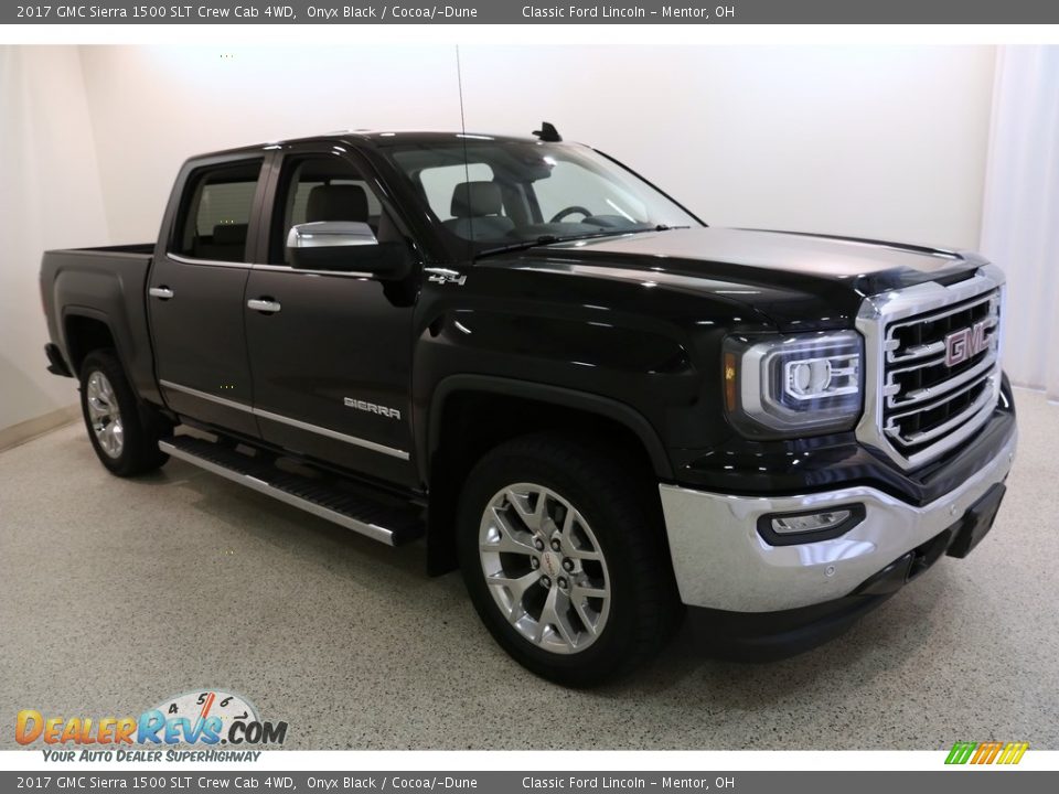 2017 GMC Sierra 1500 SLT Crew Cab 4WD Onyx Black / Cocoa/­Dune Photo #1