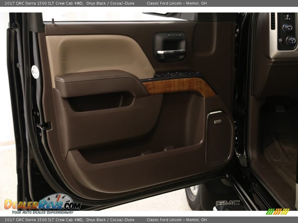 2017 GMC Sierra 1500 SLT Crew Cab 4WD Onyx Black / Cocoa/­Dune Photo #4
