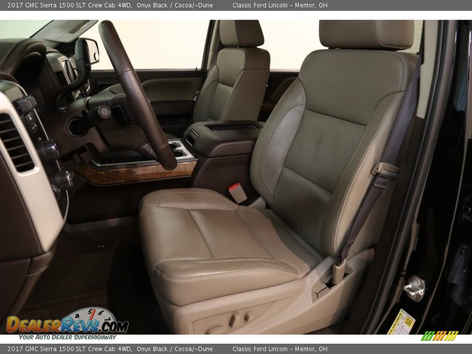 2017 GMC Sierra 1500 SLT Crew Cab 4WD Onyx Black / Cocoa/­Dune Photo #6