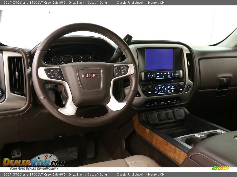2017 GMC Sierra 1500 SLT Crew Cab 4WD Onyx Black / Cocoa/­Dune Photo #7