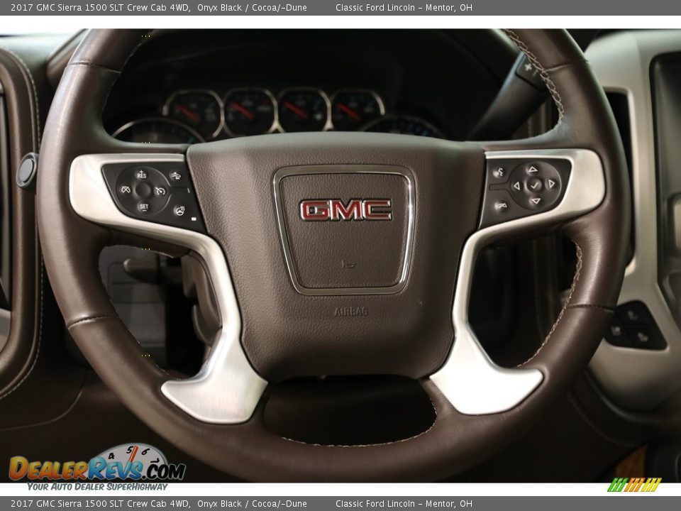 2017 GMC Sierra 1500 SLT Crew Cab 4WD Onyx Black / Cocoa/­Dune Photo #8