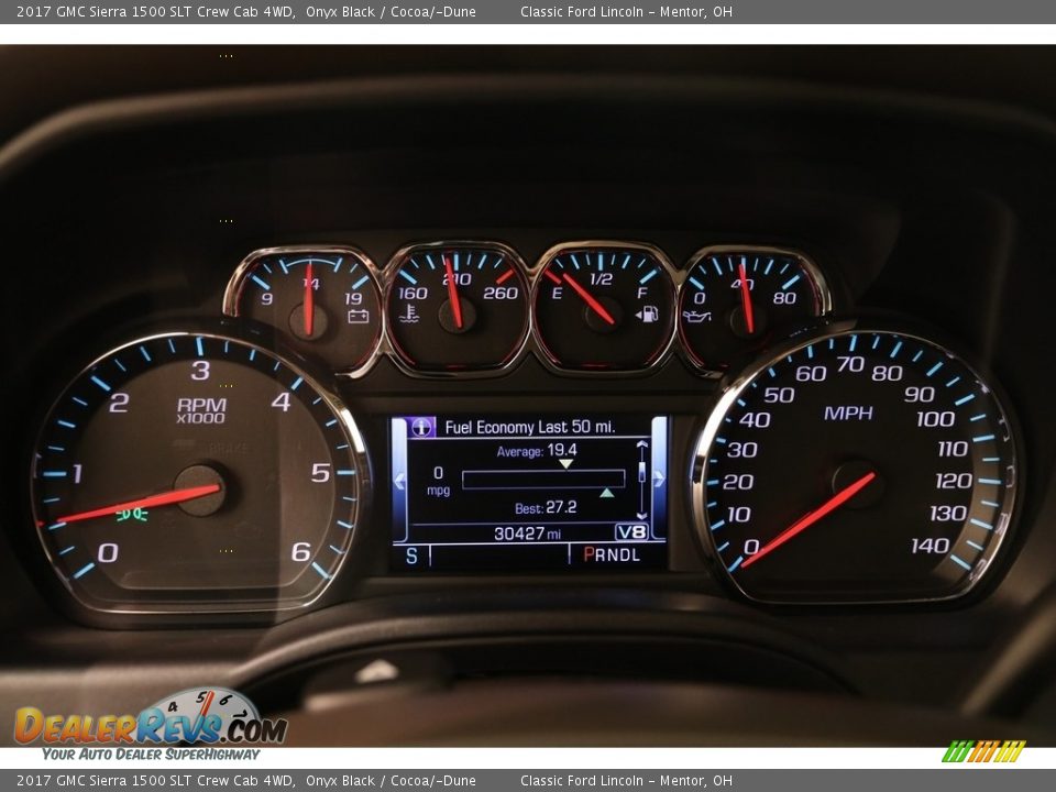 2017 GMC Sierra 1500 SLT Crew Cab 4WD Onyx Black / Cocoa/­Dune Photo #9
