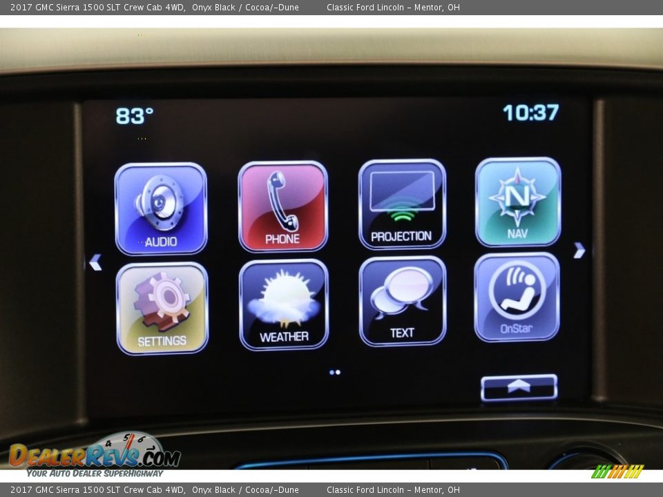 2017 GMC Sierra 1500 SLT Crew Cab 4WD Onyx Black / Cocoa/­Dune Photo #11
