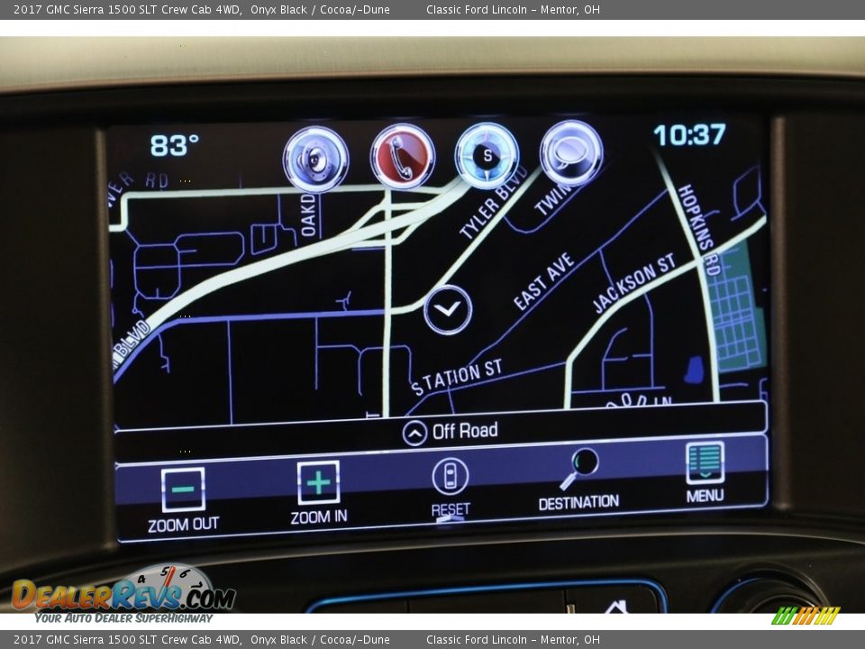 2017 GMC Sierra 1500 SLT Crew Cab 4WD Onyx Black / Cocoa/­Dune Photo #12