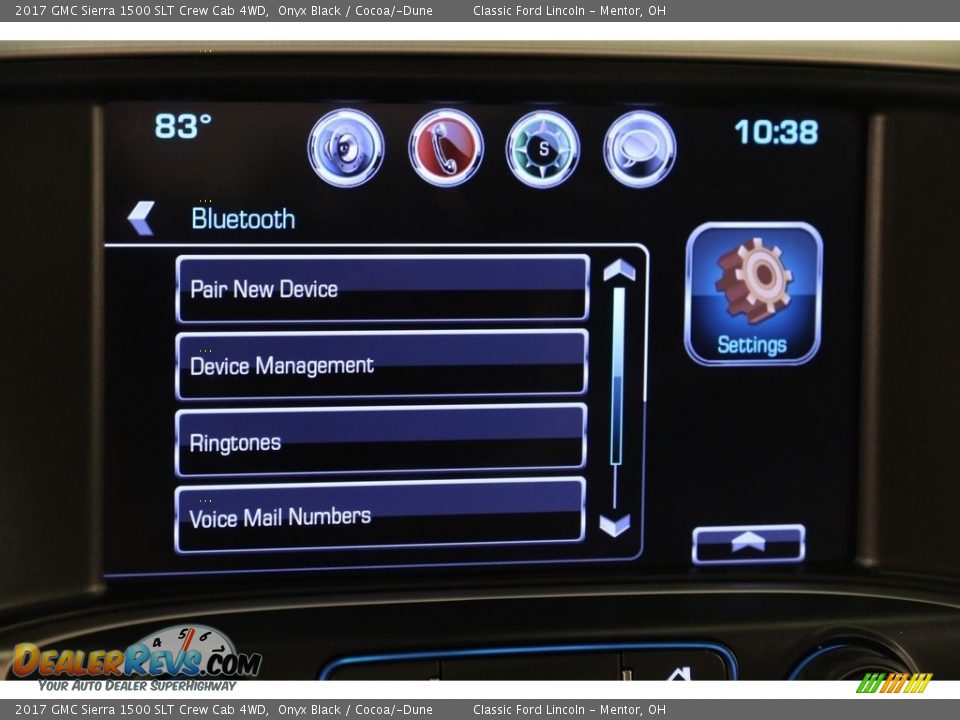 2017 GMC Sierra 1500 SLT Crew Cab 4WD Onyx Black / Cocoa/­Dune Photo #13