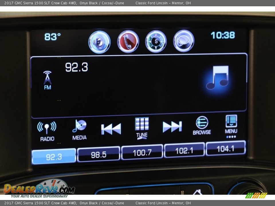 2017 GMC Sierra 1500 SLT Crew Cab 4WD Onyx Black / Cocoa/­Dune Photo #14