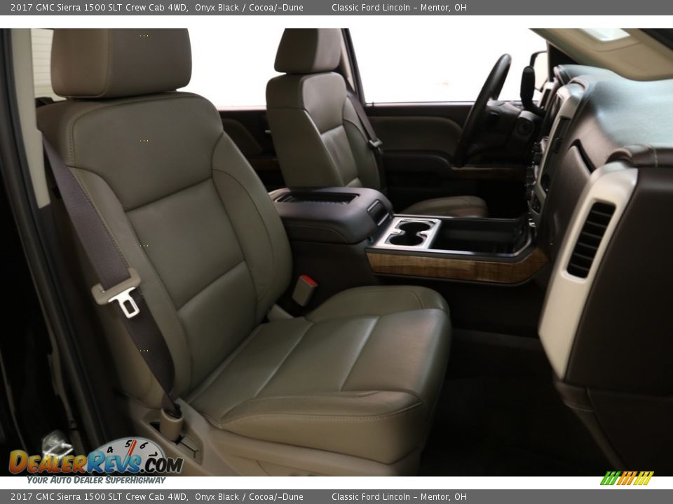 2017 GMC Sierra 1500 SLT Crew Cab 4WD Onyx Black / Cocoa/­Dune Photo #17