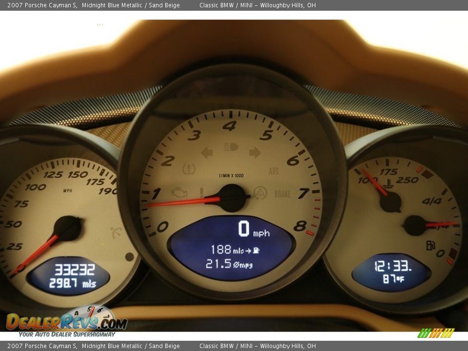 2007 Porsche Cayman S Midnight Blue Metallic / Sand Beige Photo #10