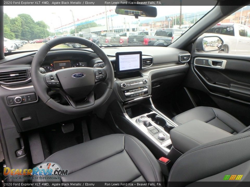 Ebony Interior - 2020 Ford Explorer XLT 4WD Photo #15