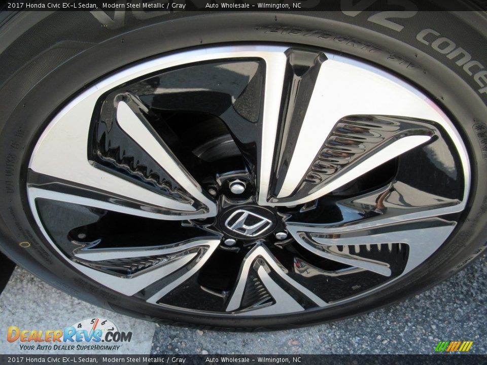 2017 Honda Civic EX-L Sedan Modern Steel Metallic / Gray Photo #3
