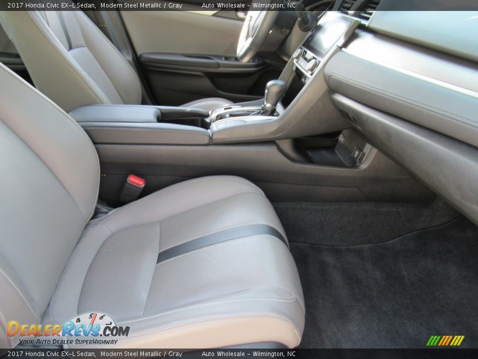 2017 Honda Civic EX-L Sedan Modern Steel Metallic / Gray Photo #5