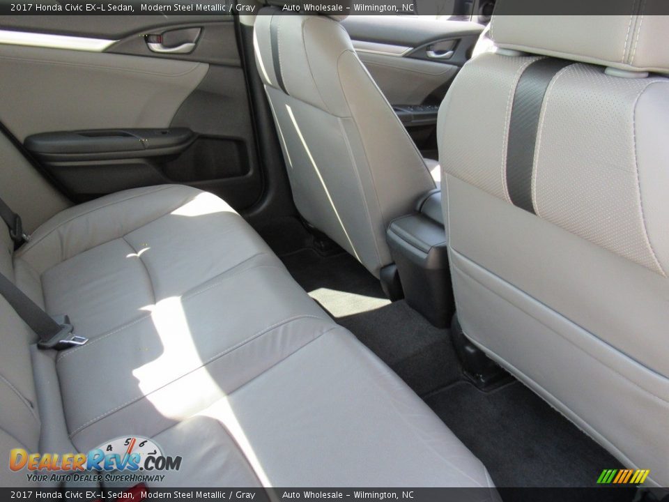2017 Honda Civic EX-L Sedan Modern Steel Metallic / Gray Photo #6