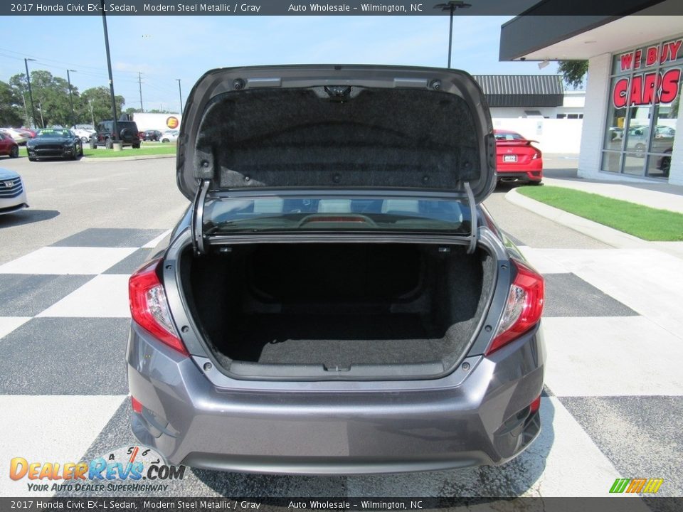 2017 Honda Civic EX-L Sedan Modern Steel Metallic / Gray Photo #8