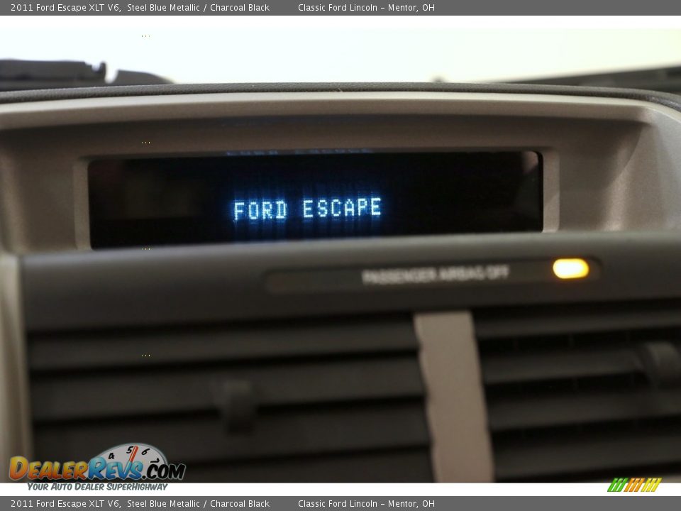 2011 Ford Escape XLT V6 Steel Blue Metallic / Charcoal Black Photo #11