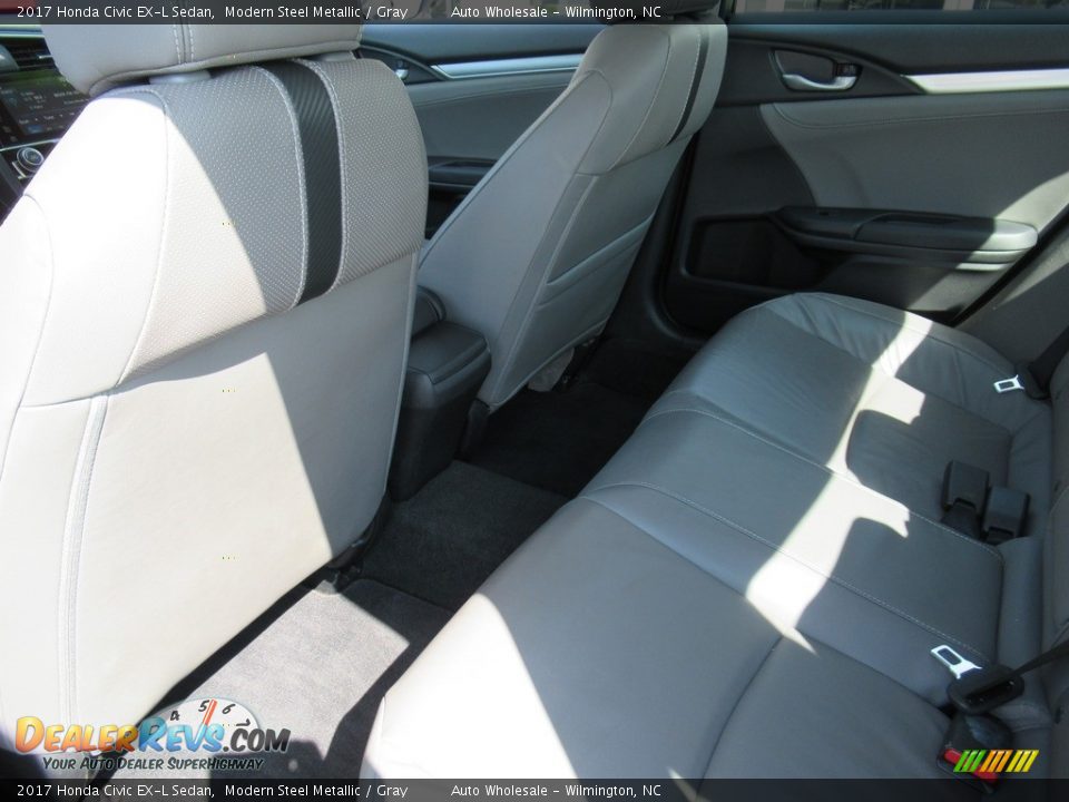 2017 Honda Civic EX-L Sedan Modern Steel Metallic / Gray Photo #9