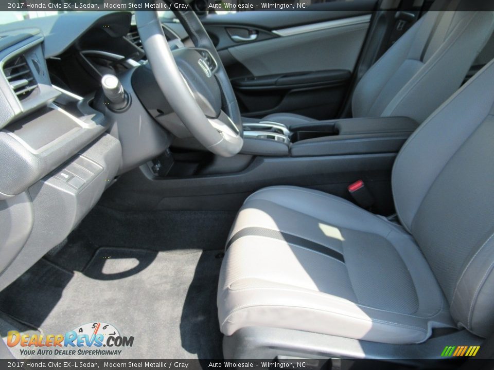 2017 Honda Civic EX-L Sedan Modern Steel Metallic / Gray Photo #11