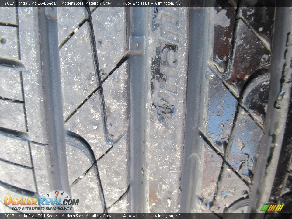 2017 Honda Civic EX-L Sedan Modern Steel Metallic / Gray Photo #12