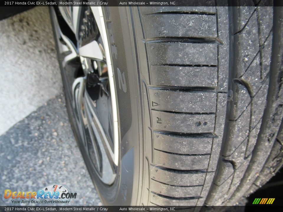 2017 Honda Civic EX-L Sedan Modern Steel Metallic / Gray Photo #13