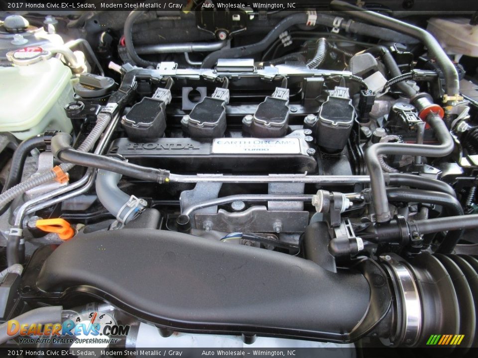 2017 Honda Civic EX-L Sedan Modern Steel Metallic / Gray Photo #14