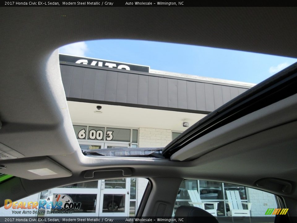 2017 Honda Civic EX-L Sedan Modern Steel Metallic / Gray Photo #15