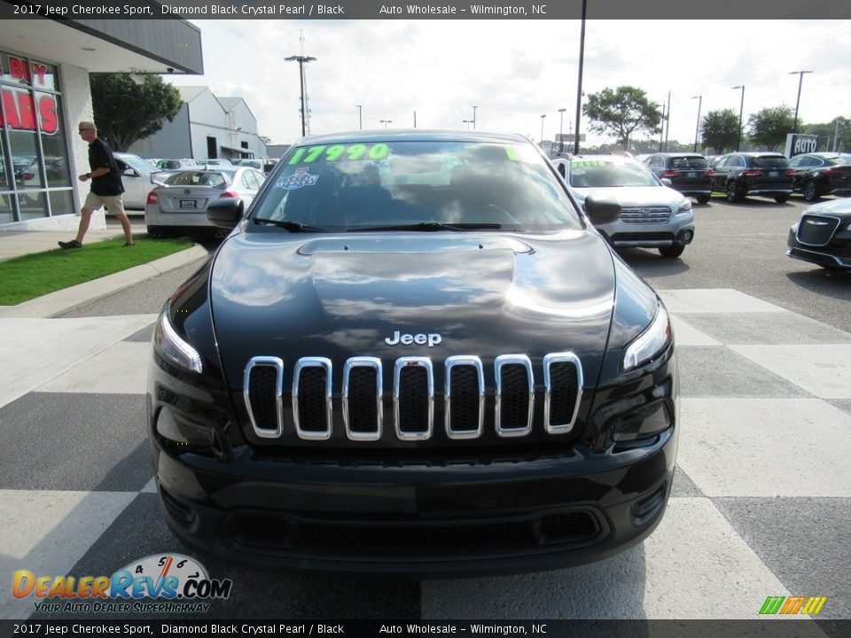 2017 Jeep Cherokee Sport Diamond Black Crystal Pearl / Black Photo #2