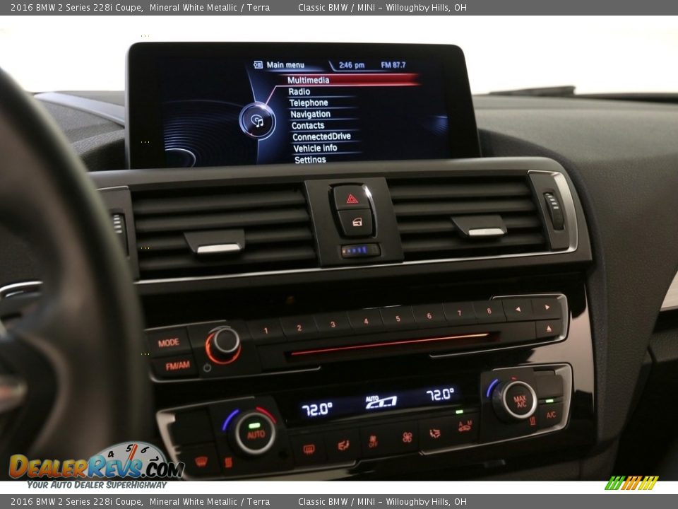 2016 BMW 2 Series 228i Coupe Mineral White Metallic / Terra Photo #8