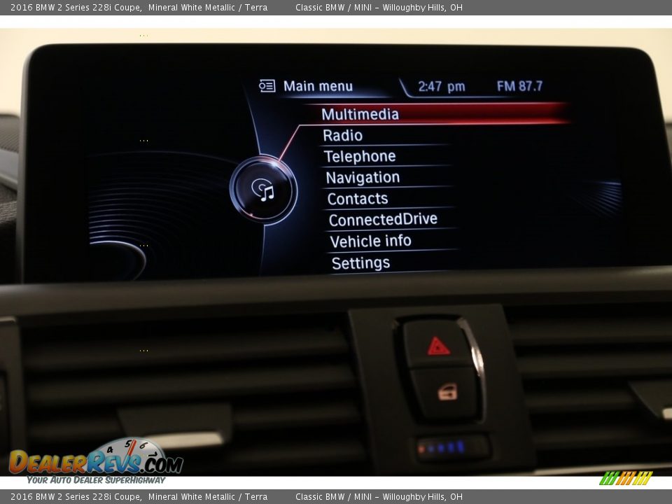 2016 BMW 2 Series 228i Coupe Mineral White Metallic / Terra Photo #9