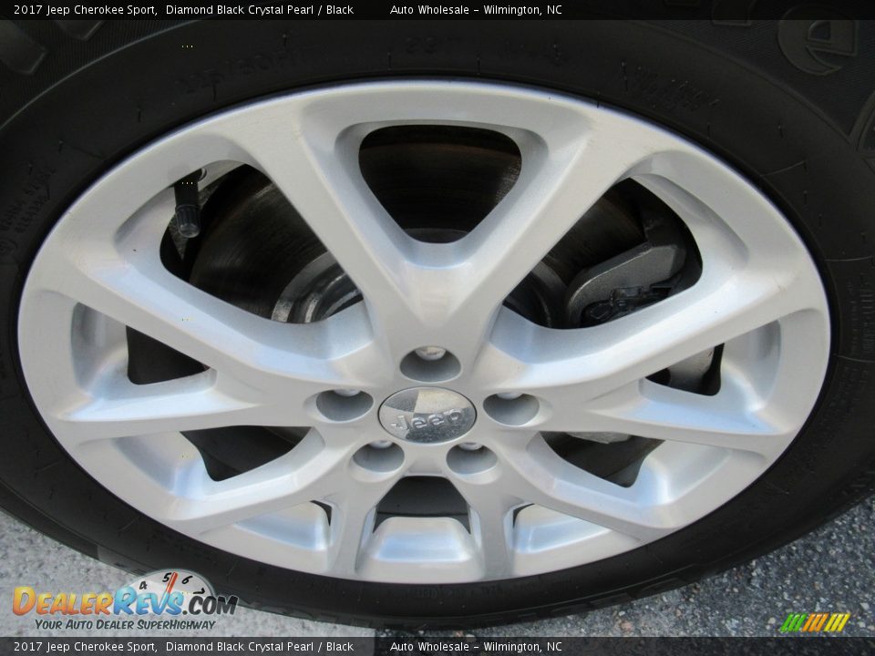 2017 Jeep Cherokee Sport Diamond Black Crystal Pearl / Black Photo #7