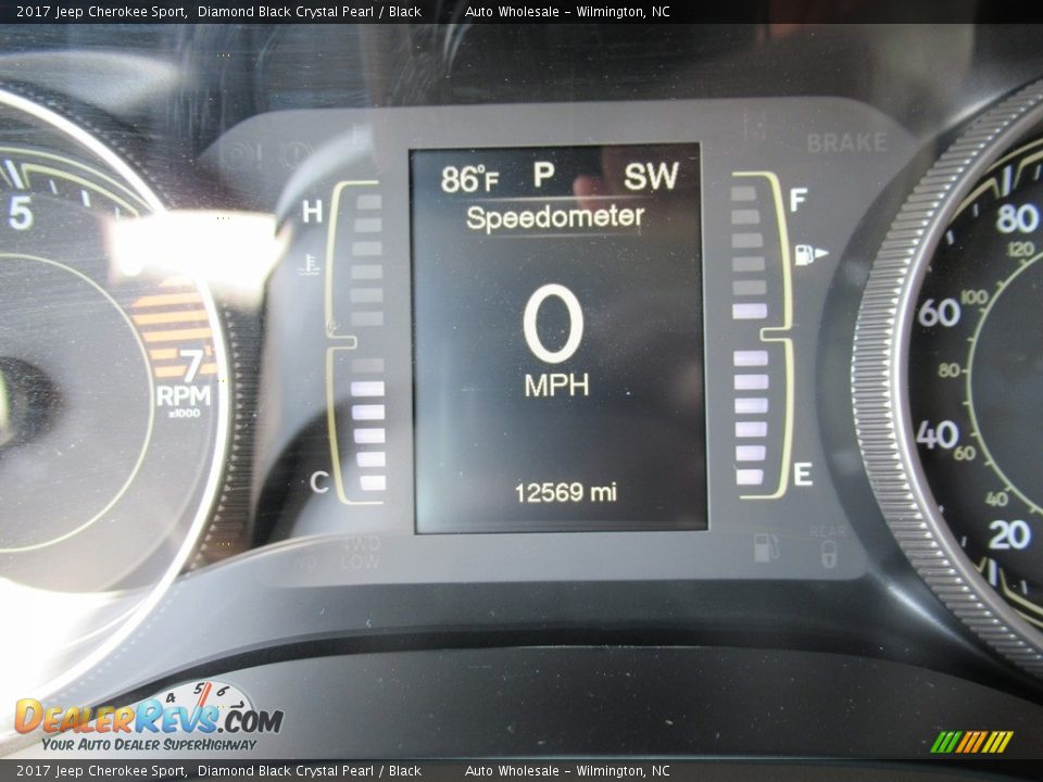 2017 Jeep Cherokee Sport Diamond Black Crystal Pearl / Black Photo #16