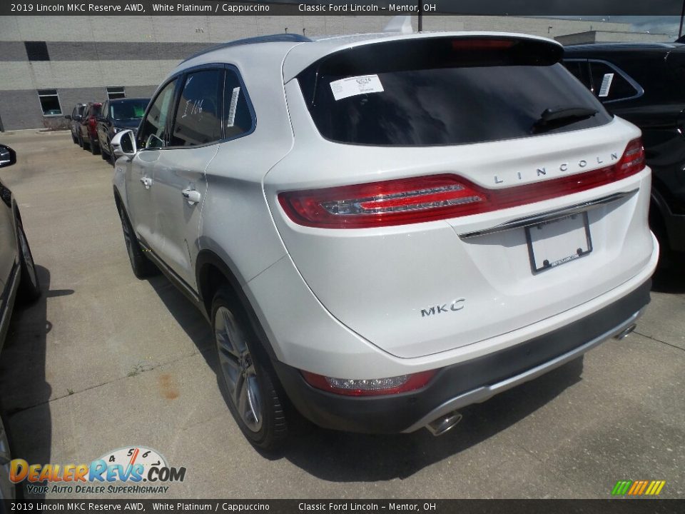 2019 Lincoln MKC Reserve AWD White Platinum / Cappuccino Photo #3