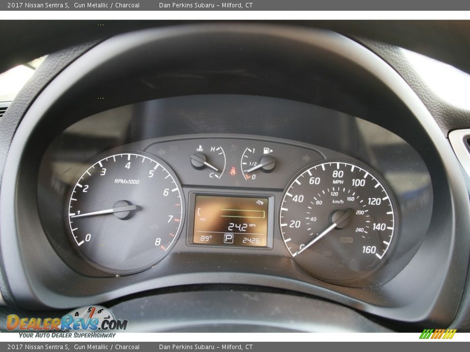 2017 Nissan Sentra S Gun Metallic / Charcoal Photo #17