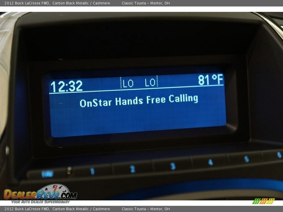 2012 Buick LaCrosse FWD Carbon Black Metallic / Cashmere Photo #11