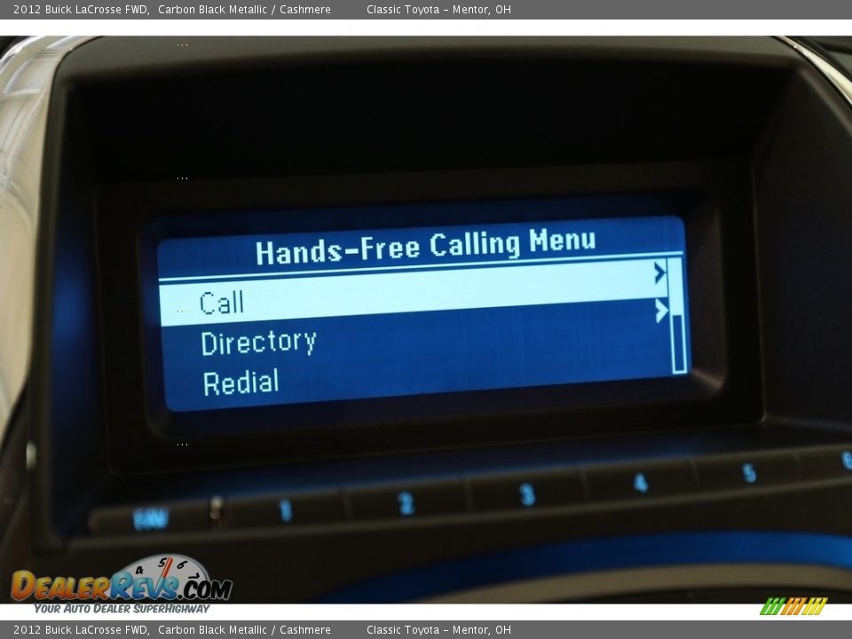 2012 Buick LaCrosse FWD Carbon Black Metallic / Cashmere Photo #12