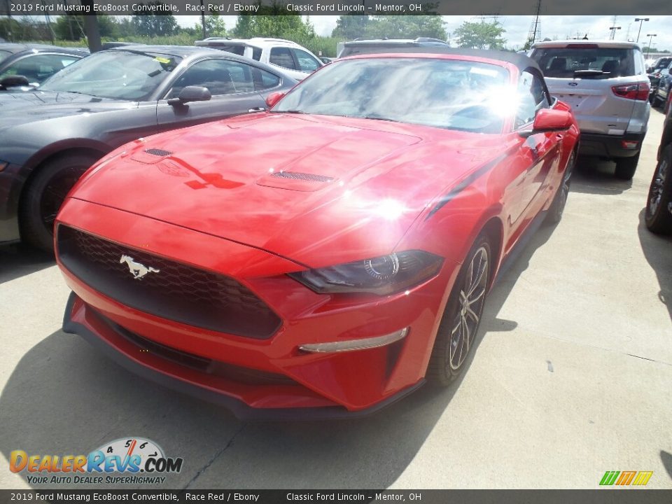 2019 Ford Mustang EcoBoost Convertible Race Red / Ebony Photo #1