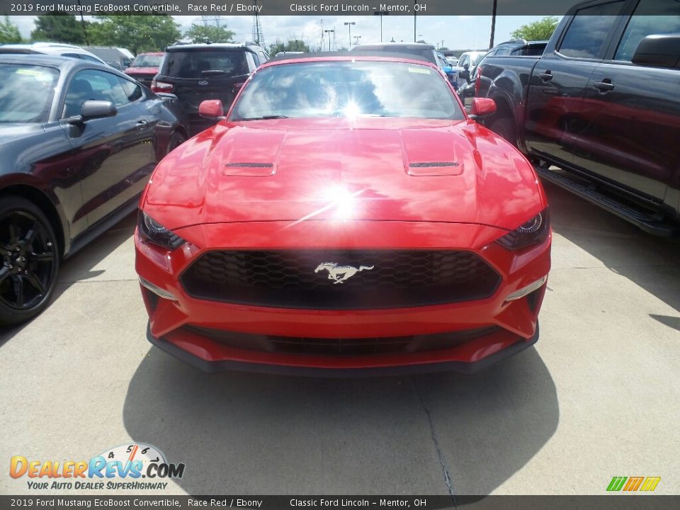 2019 Ford Mustang EcoBoost Convertible Race Red / Ebony Photo #2
