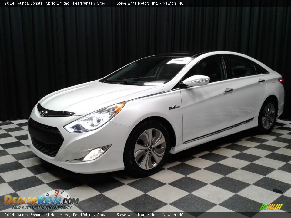 2014 Hyundai Sonata Hybrid Limited Pearl White / Gray Photo #2