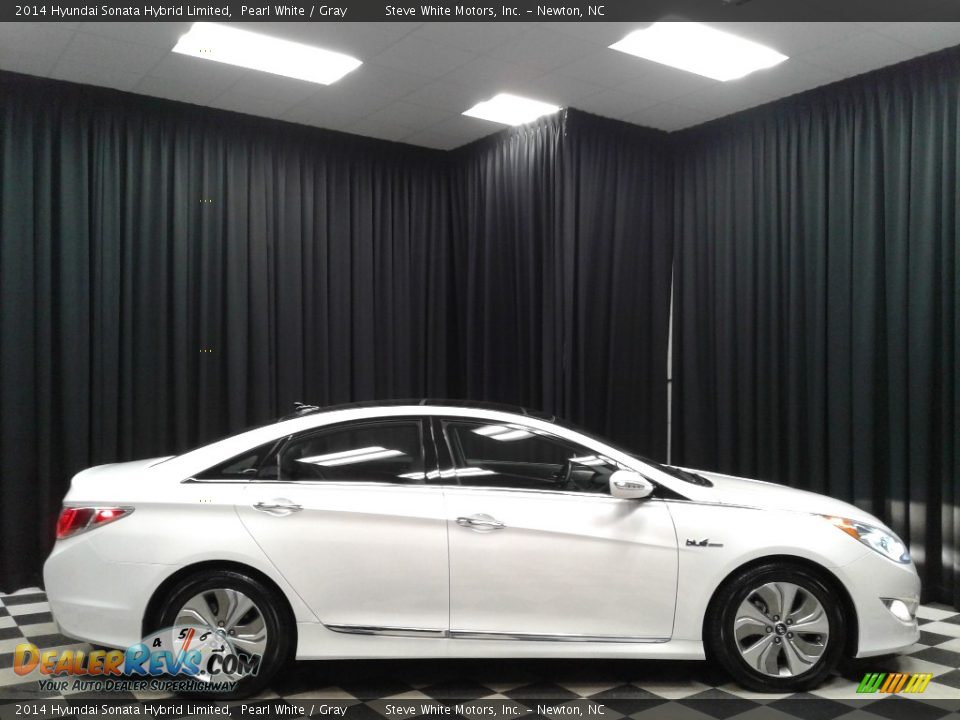 2014 Hyundai Sonata Hybrid Limited Pearl White / Gray Photo #5