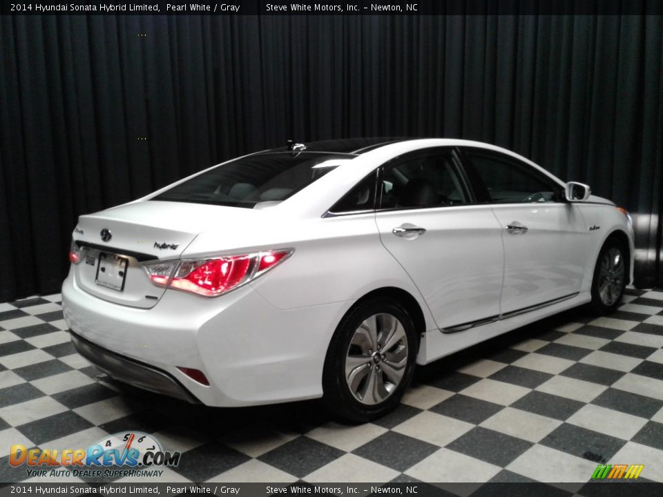 2014 Hyundai Sonata Hybrid Limited Pearl White / Gray Photo #6