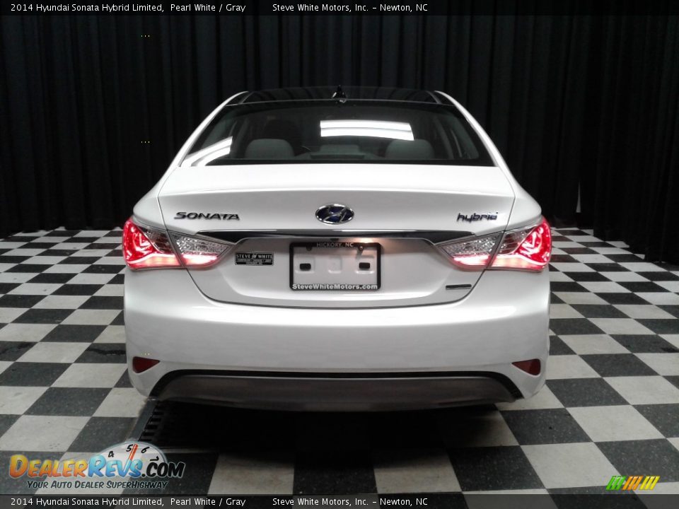 2014 Hyundai Sonata Hybrid Limited Pearl White / Gray Photo #7