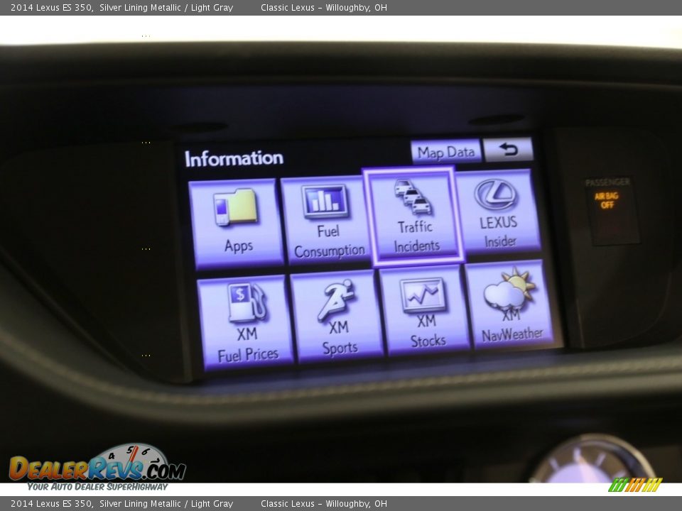 2014 Lexus ES 350 Silver Lining Metallic / Light Gray Photo #12