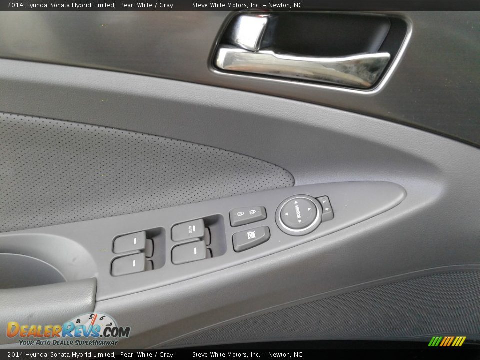 2014 Hyundai Sonata Hybrid Limited Pearl White / Gray Photo #9