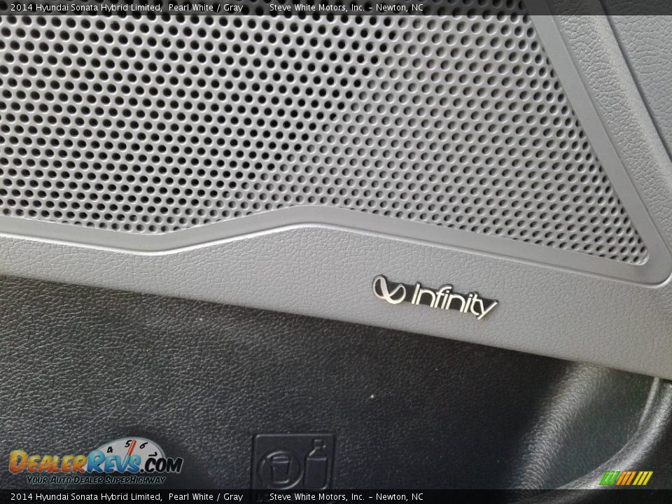 2014 Hyundai Sonata Hybrid Limited Pearl White / Gray Photo #10