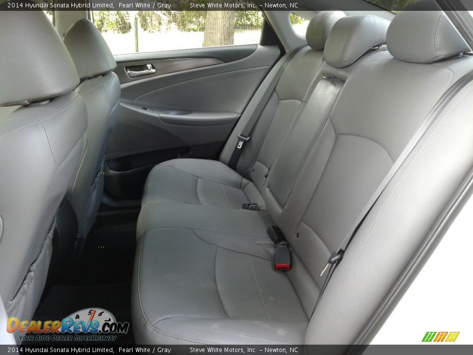 2014 Hyundai Sonata Hybrid Limited Pearl White / Gray Photo #12