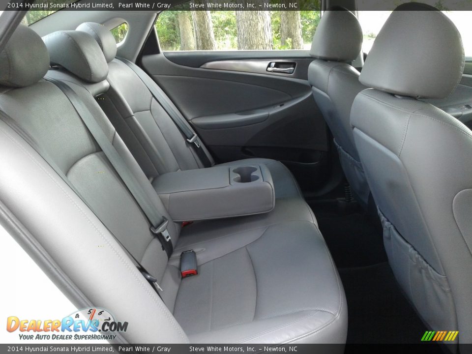 2014 Hyundai Sonata Hybrid Limited Pearl White / Gray Photo #15