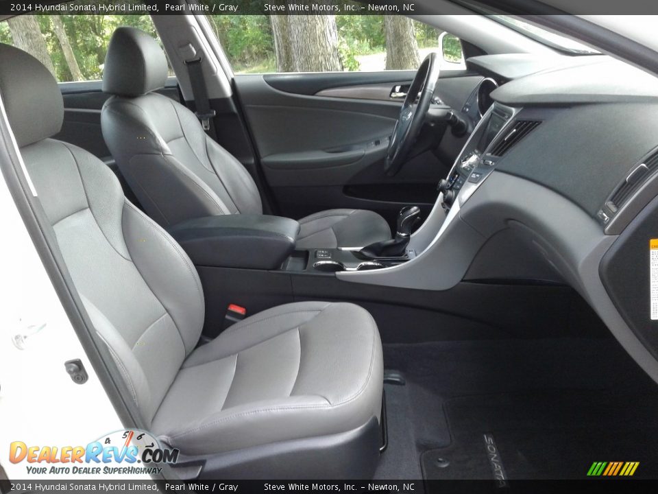 2014 Hyundai Sonata Hybrid Limited Pearl White / Gray Photo #16