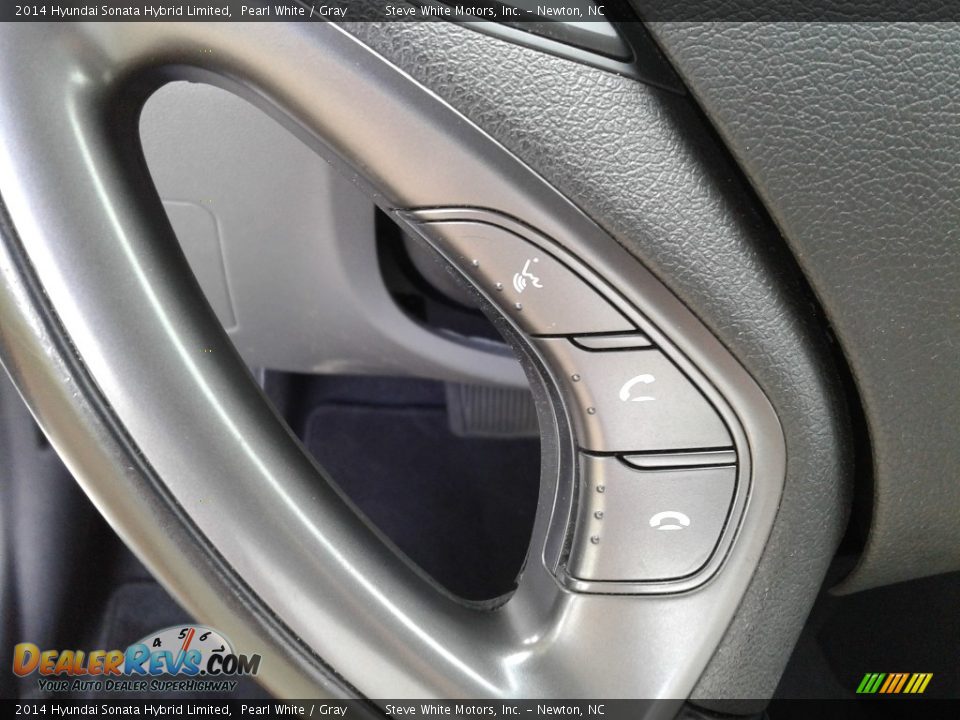 2014 Hyundai Sonata Hybrid Limited Pearl White / Gray Photo #18