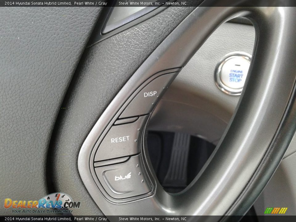 2014 Hyundai Sonata Hybrid Limited Pearl White / Gray Photo #19