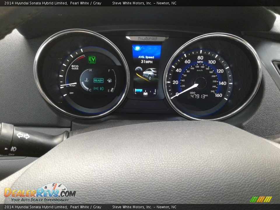 2014 Hyundai Sonata Hybrid Limited Pearl White / Gray Photo #20