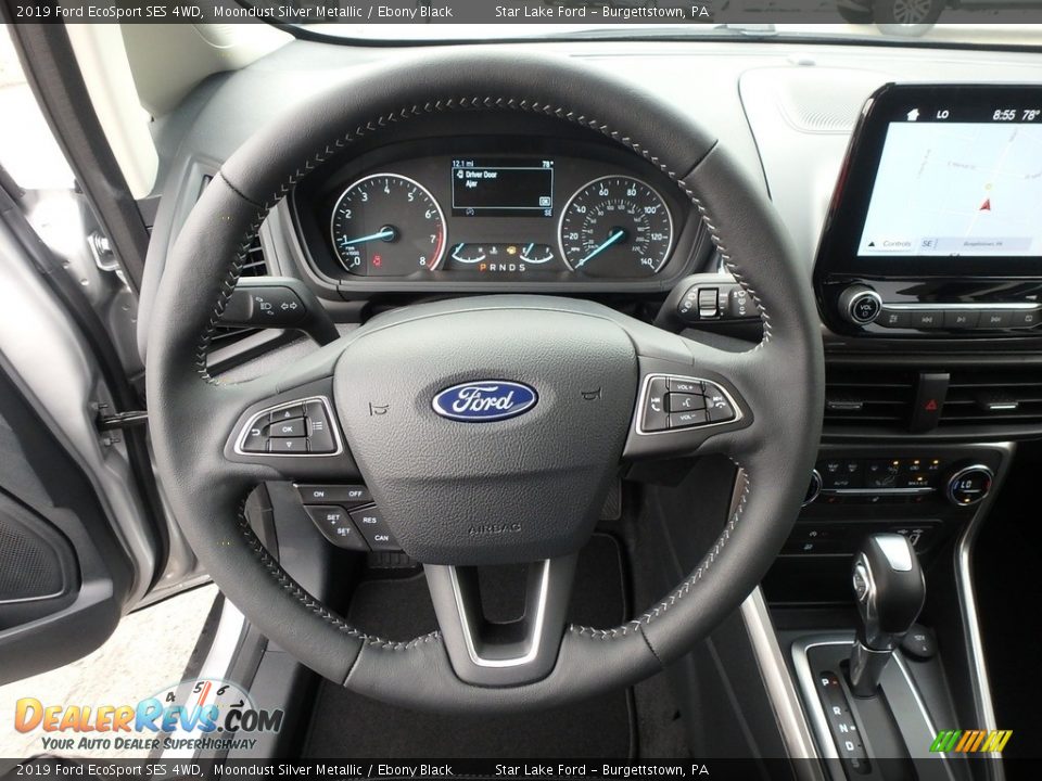 2019 Ford EcoSport SES 4WD Moondust Silver Metallic / Ebony Black Photo #17