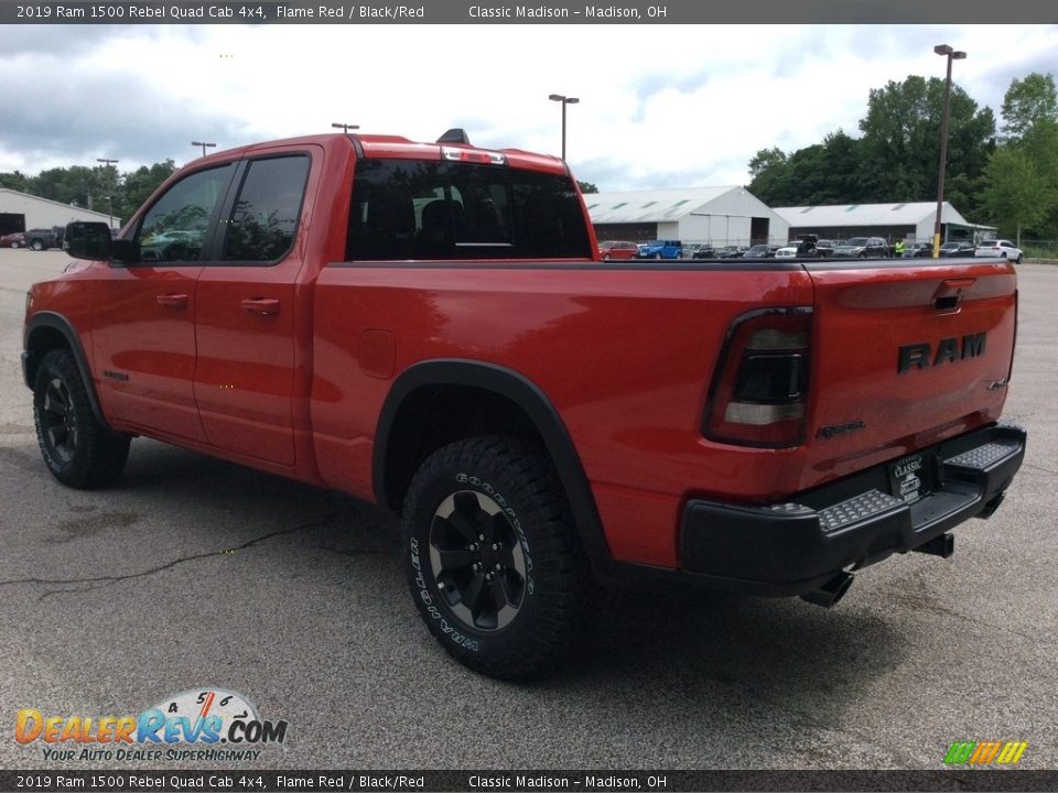 2019 Ram 1500 Rebel Quad Cab 4x4 Flame Red / Black/Red Photo #5